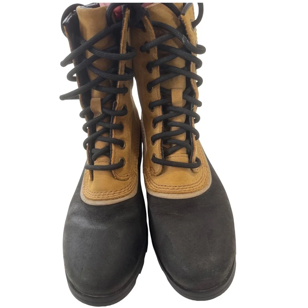 Sorel Emelie 1964 Winter Waterproof boots Womens 6.5 Tan Black Utility‎ Gorpcore